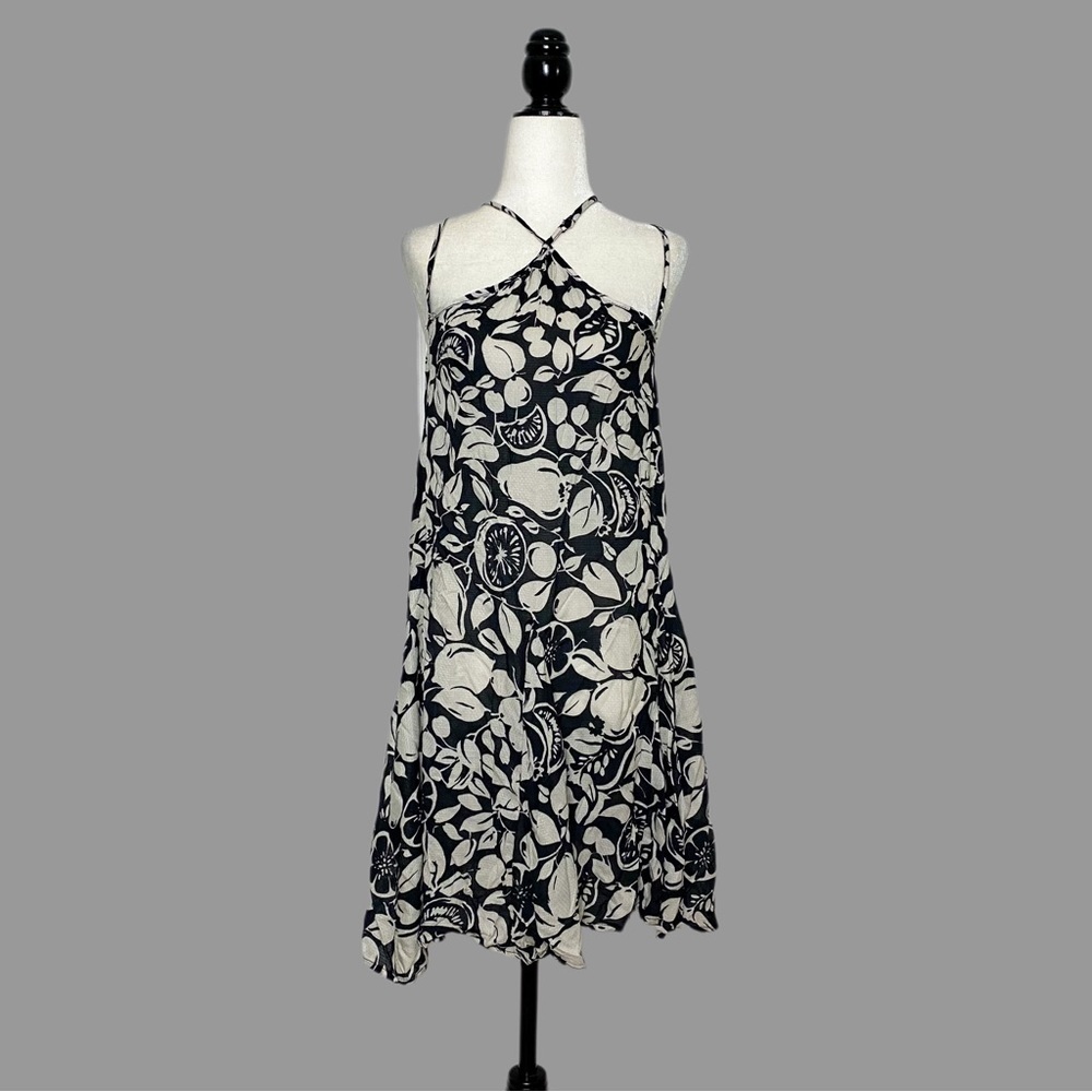❤️ M ❤️ NWT Anthro Sheer Mini Dress Halter Beach Cover Up Adjustable Straps​